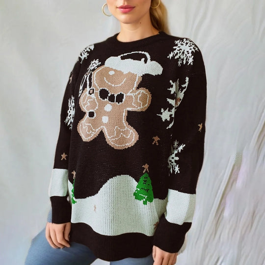 Cheerful Christmas gingerbread sweater