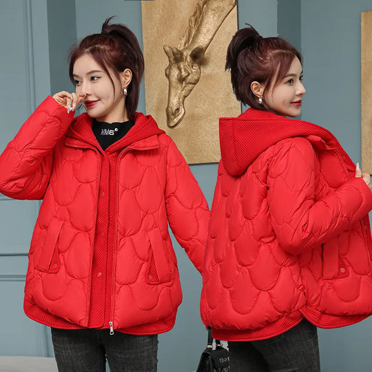 Felicity - loose hooded quilted women's jacket