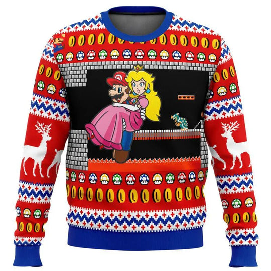 Unisex retro gaming holiday sweater