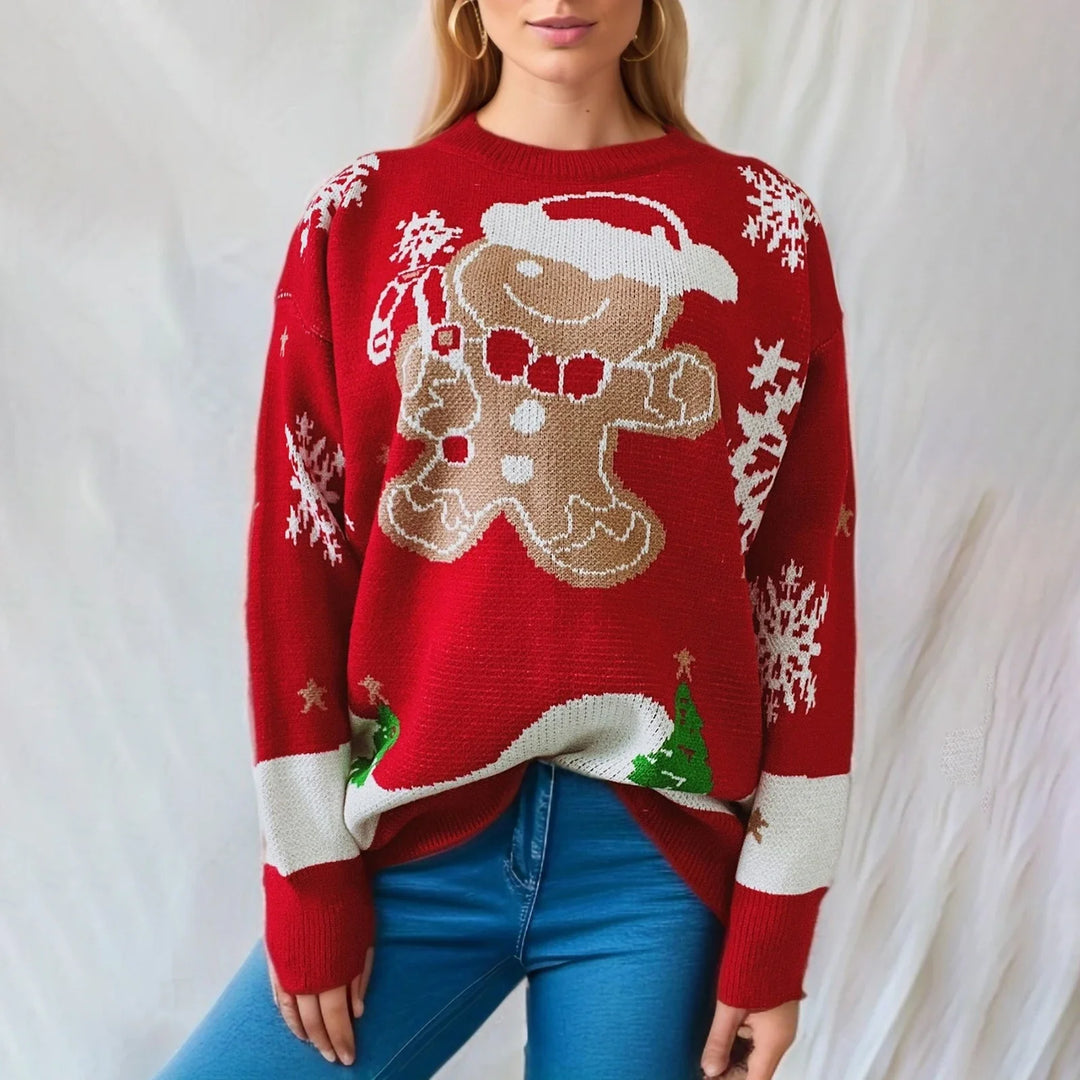 Cheerful Christmas gingerbread sweater