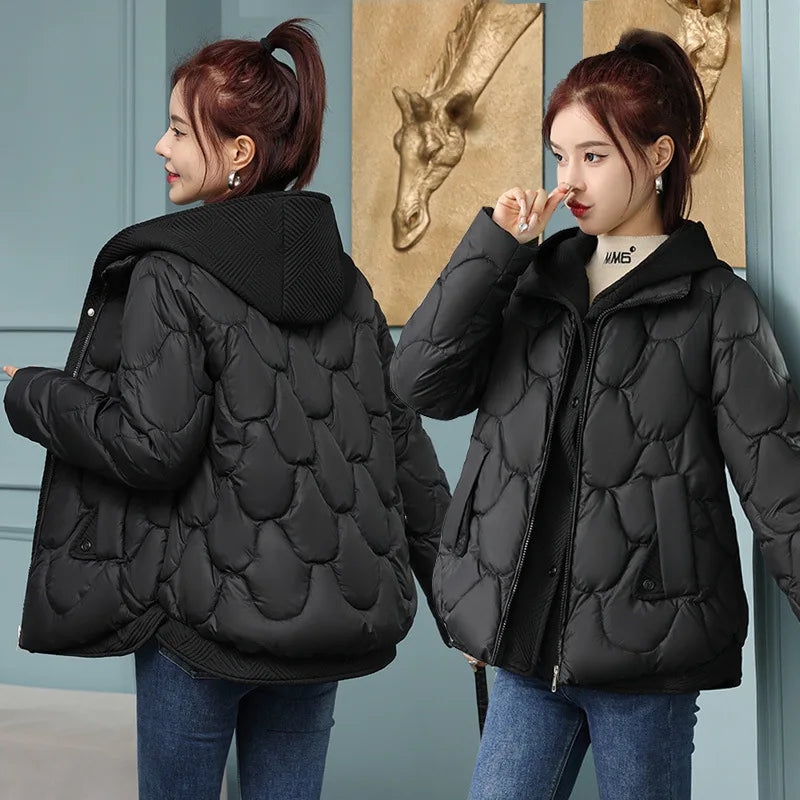 Felicity - loose hooded quilted women's jacket