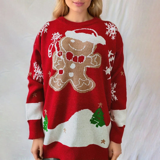 Cheerful Christmas gingerbread sweater