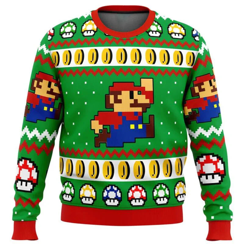 Unisex retro gaming holiday sweater