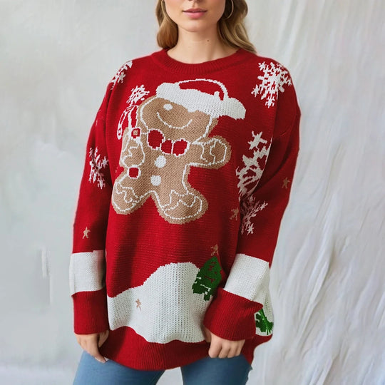 Cheerful Christmas gingerbread sweater