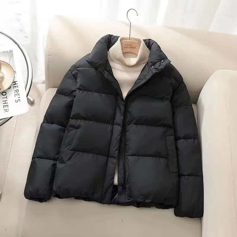 Bianca - women's loose thick short puffer coat