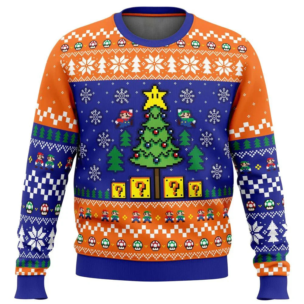 Unisex retro gaming holiday sweater