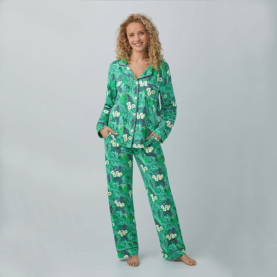 Women's pajama set with playful prints