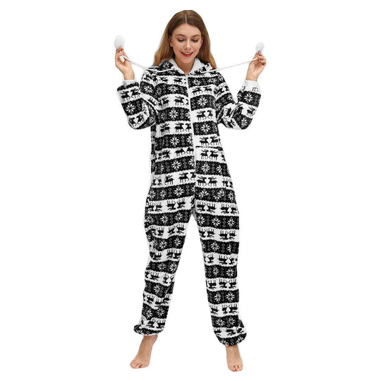 Women's fleece holiday onesie