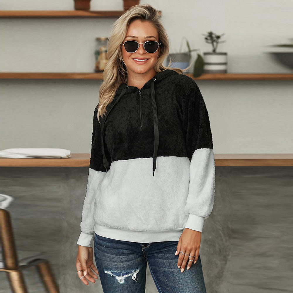 Renata - plush long-sleeve hooded sweater