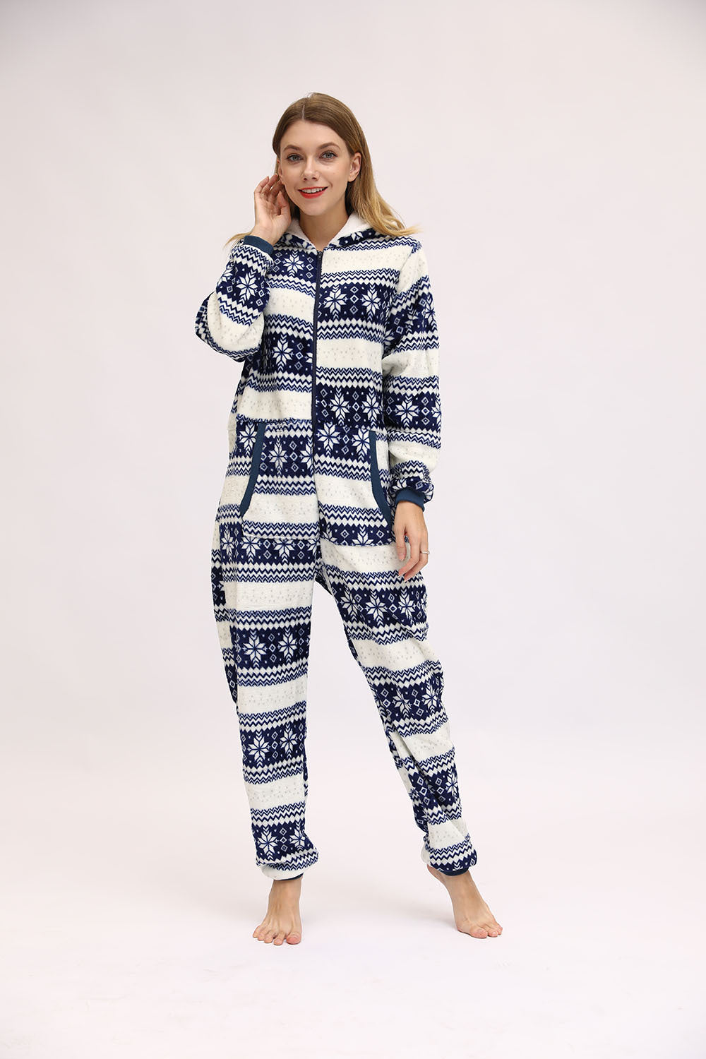 Women's fleece holiday onesie