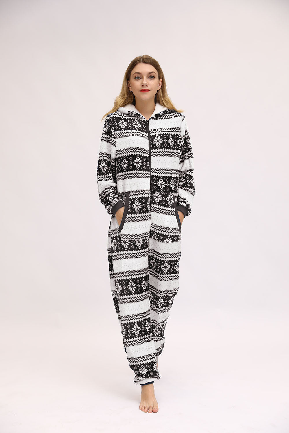 Women's fleece holiday onesie