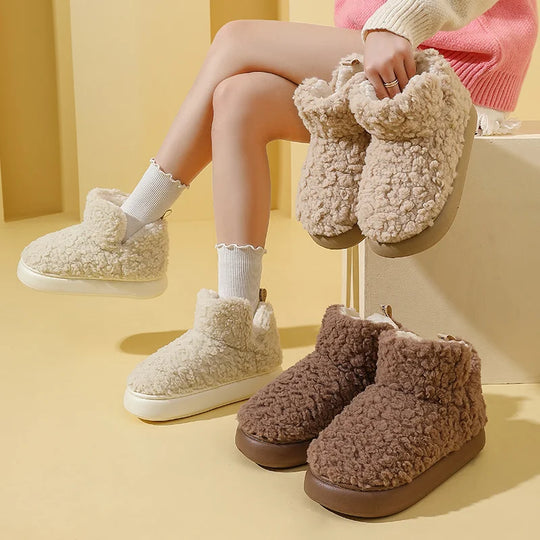 Women's autumn/winter indoor thick plush ankle boots