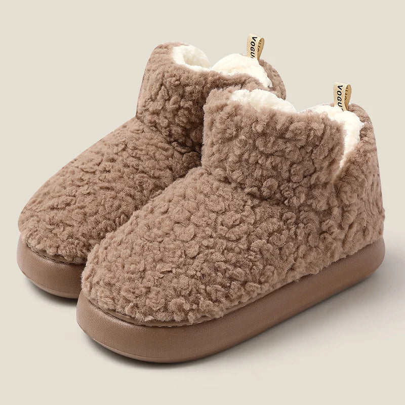 Women's autumn/winter indoor thick plush ankle boots