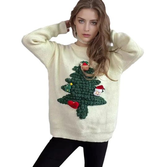 Women's Christmas tree holiday sweater