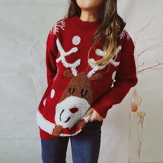 Women's reindeer holiday sweater