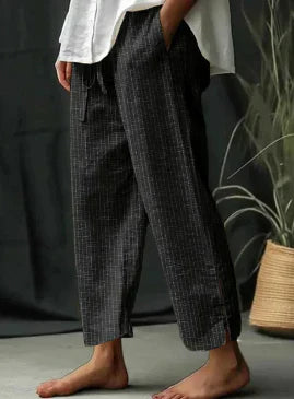 Classic striped trousers for women