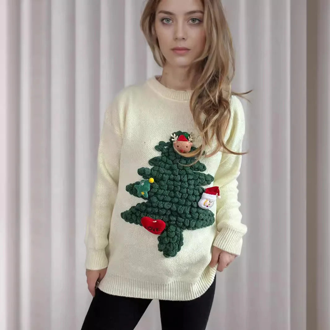 Women's Christmas tree holiday sweater