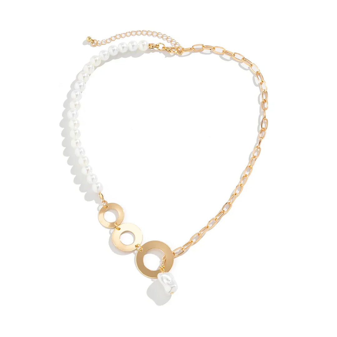 Karen - asymmetrical pearl pendant necklace