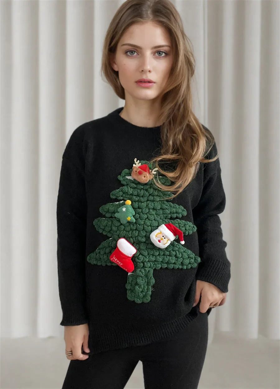 Women's Christmas tree holiday sweater