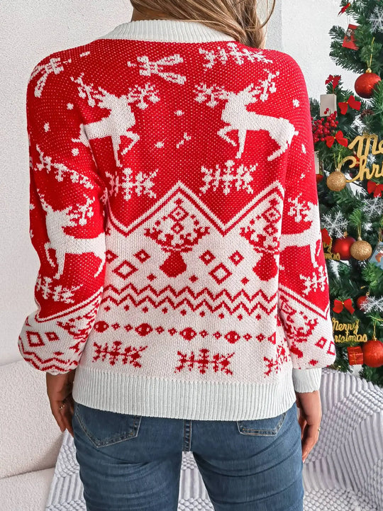 Women's reindeer Christmas sweater