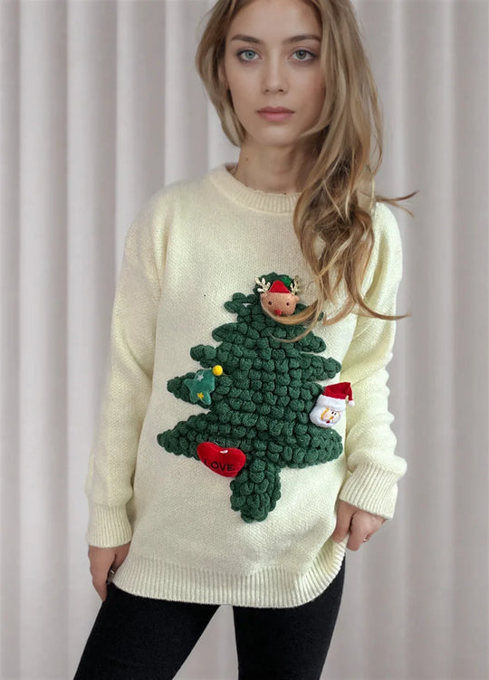 Women's Christmas tree holiday sweater