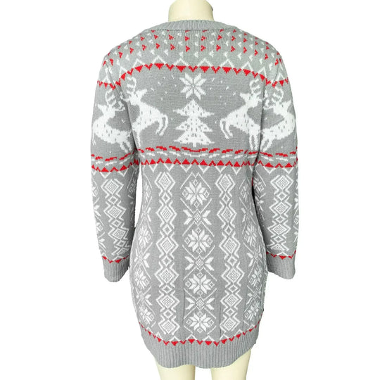 Women's holiday fair isle sweater dress