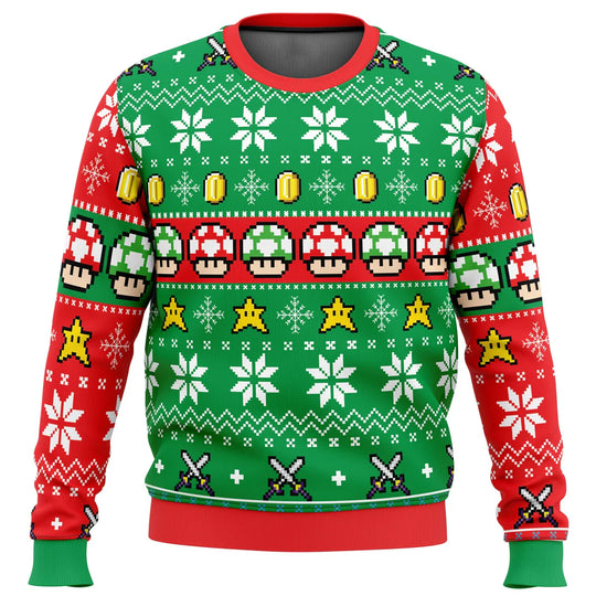 Unisex retro gaming holiday sweater