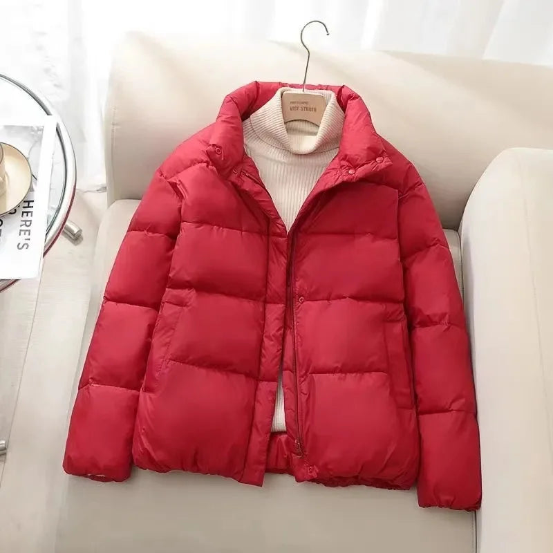 Bianca - women's loose thick short puffer coat