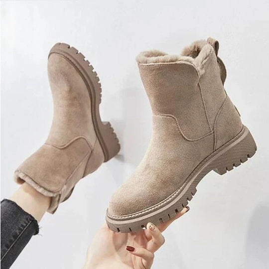 Warm velvet snow boots for women