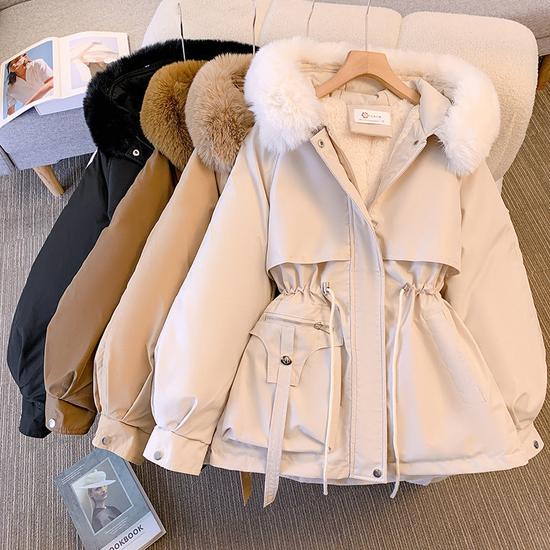 fashionable and versatile thick fur pile jacket for women