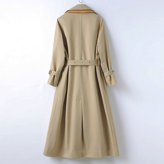 Lea - women's trench coat with turn down collar