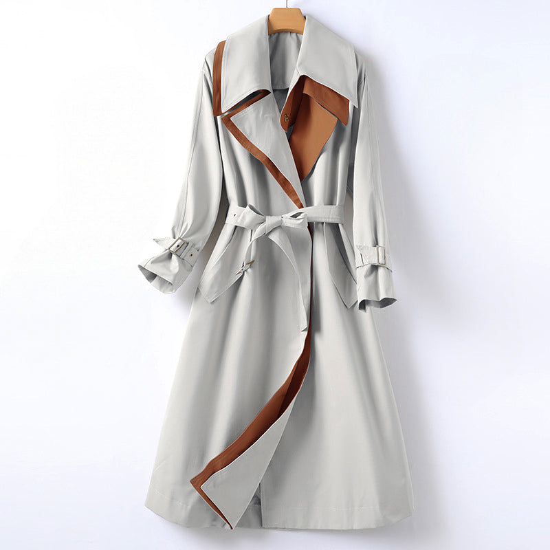 Lea - women's trench coat with turn down collar