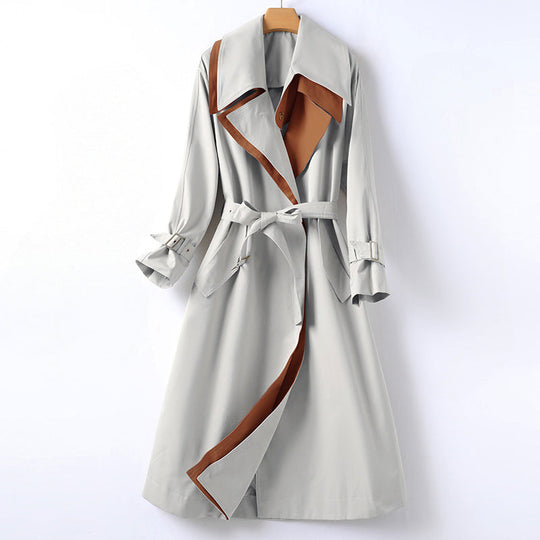 Lea - women's trench coat with turn down collar