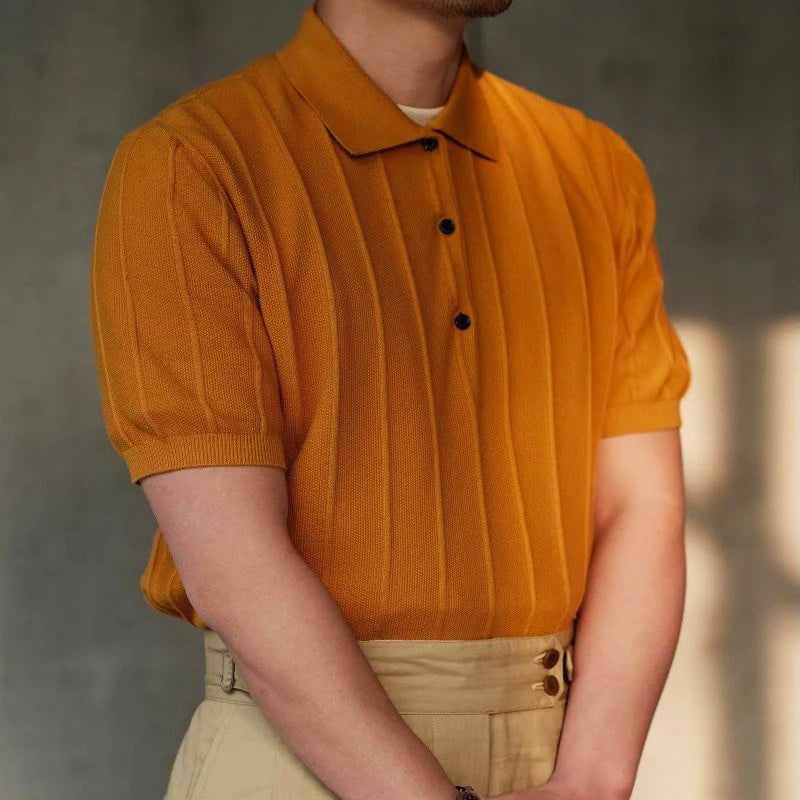 1950 Inspired Cotton Ribbed Polo