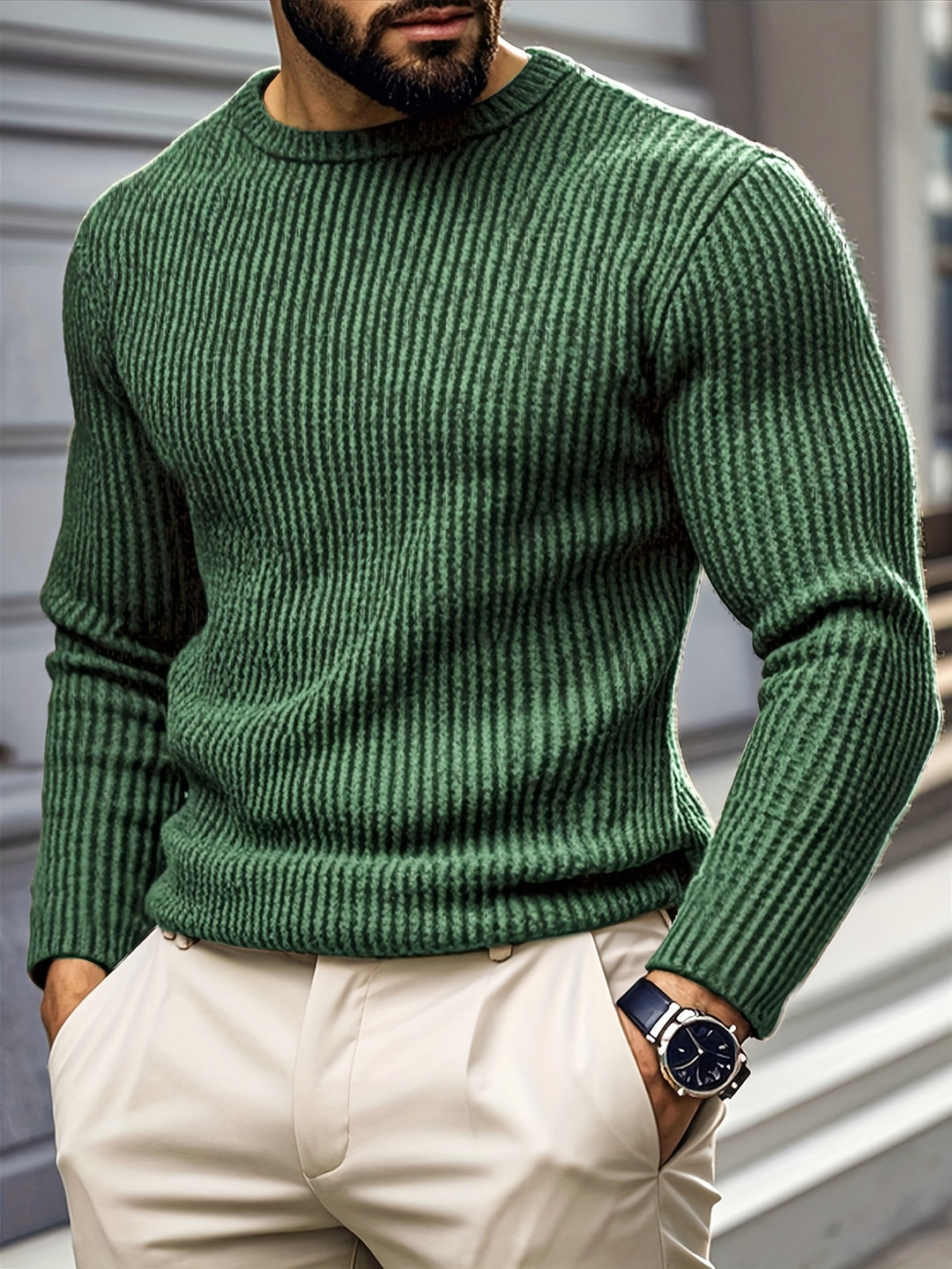 Ethan - Casual Knit Sweater for Men’s Outdoor Style