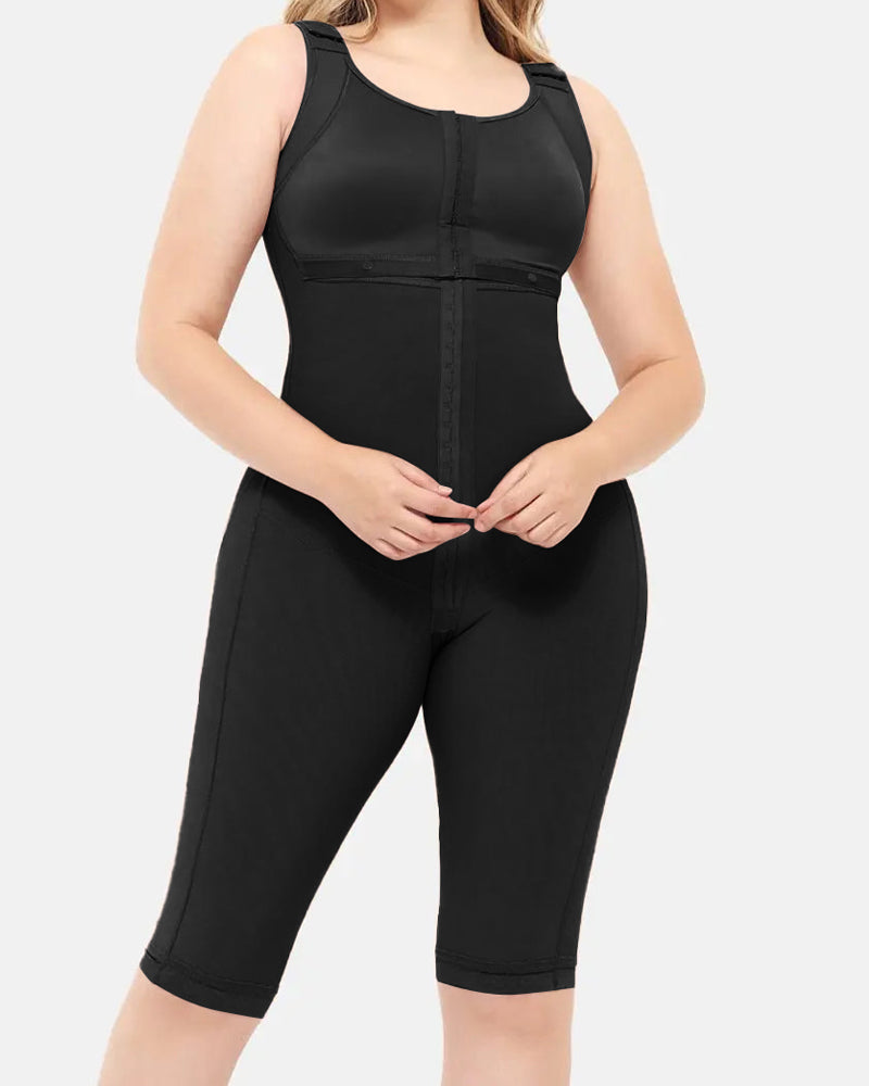 Double Compression Tummy-Control Shapewear Bodysuit with Bra