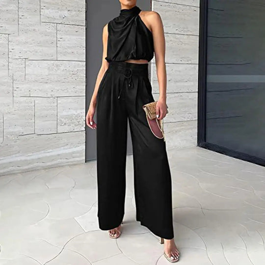 Cath - halter top and wide-leg pants