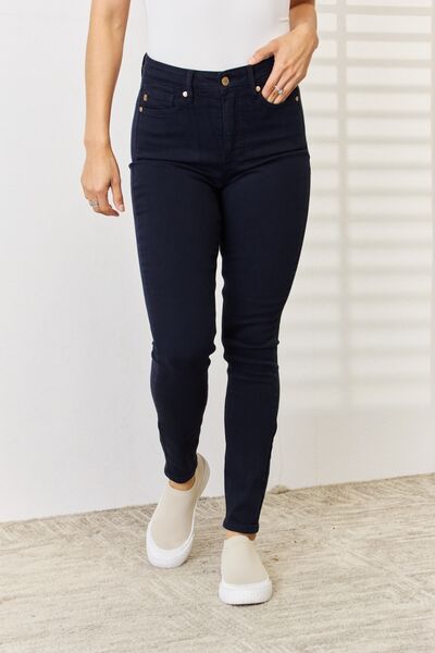 Amal - natural dyed tummy control skinny jeans