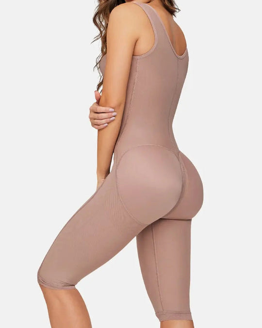 Double Compression Tummy-Control Shapewear Bodysuit with Bra