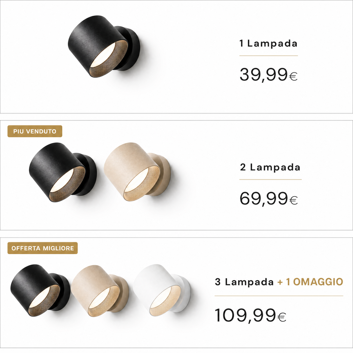 Lampada da parete a effetto infinito