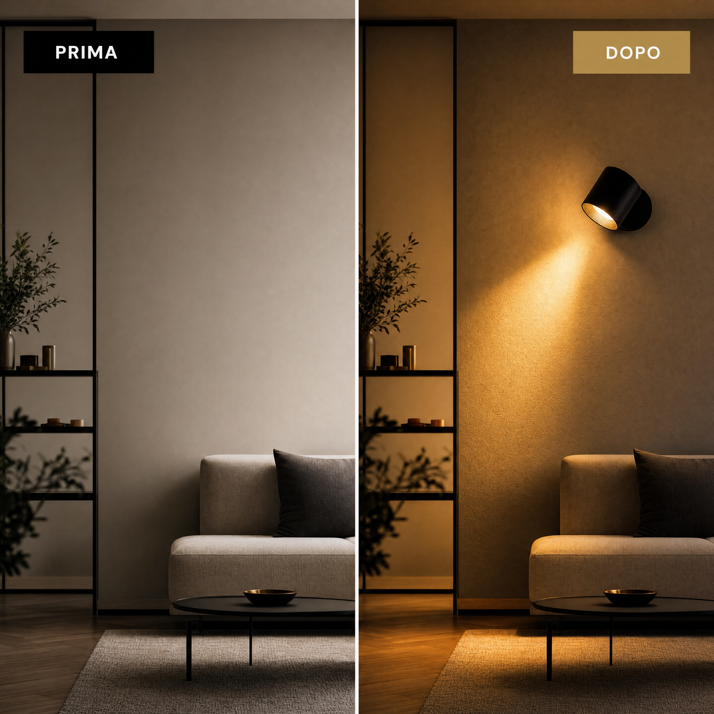 Lampada da parete a effetto infinito