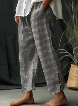 Classic striped trousers for women