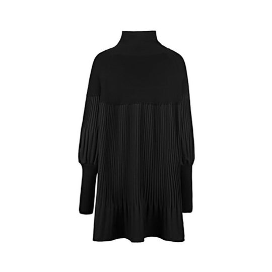 Women's elegant long lantern sleeve knit dress