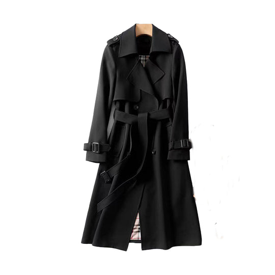 Ladies Trench Coat with Double Button Placket