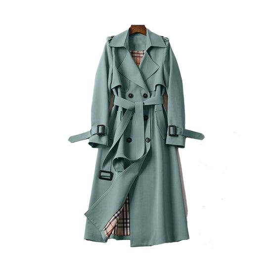 Ladies Trench Coat with Double Button Placket