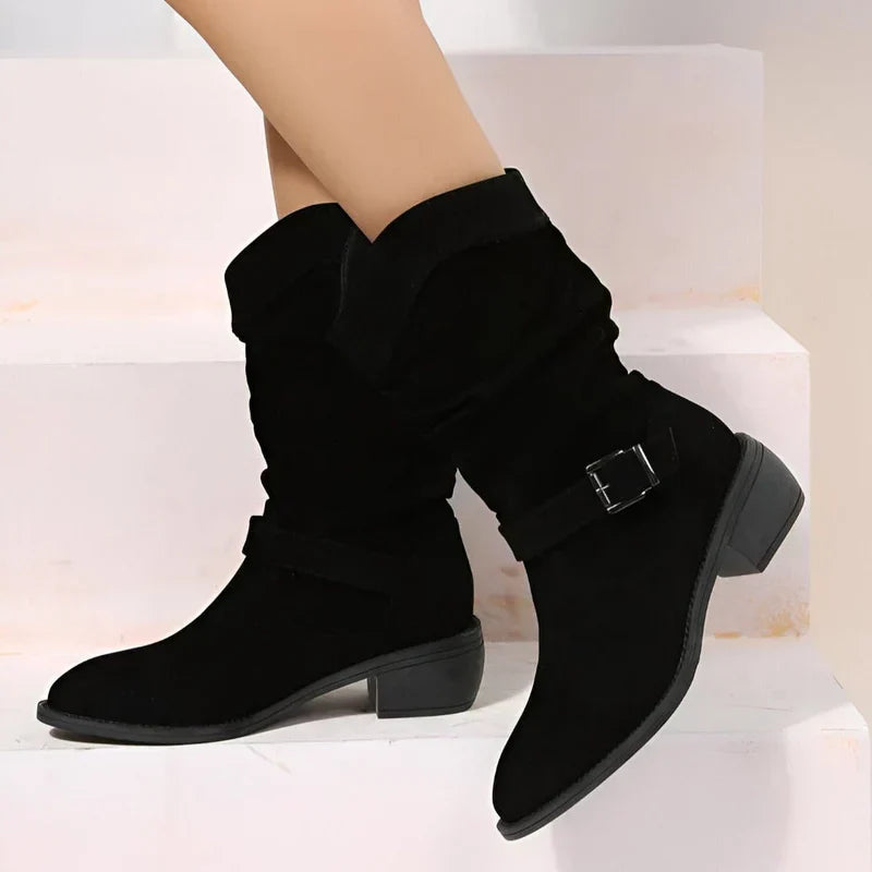 Women velvet boots