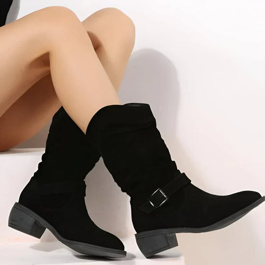 Women velvet boots