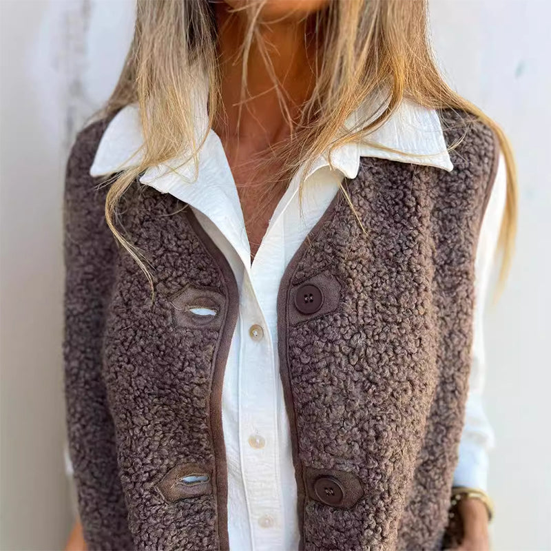 Autumn Bliss | Women's Warm Button-Up Vest