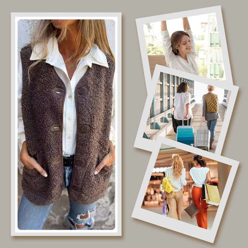 Autumn Bliss | Women's Warm Button-Up Vest