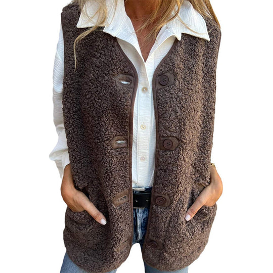 Autumn Bliss | Women's Warm Button-Up Vest